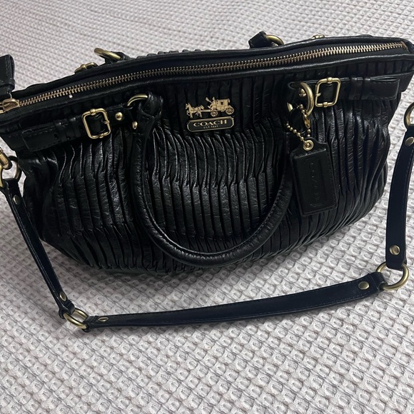 Coach leather 2 way bag